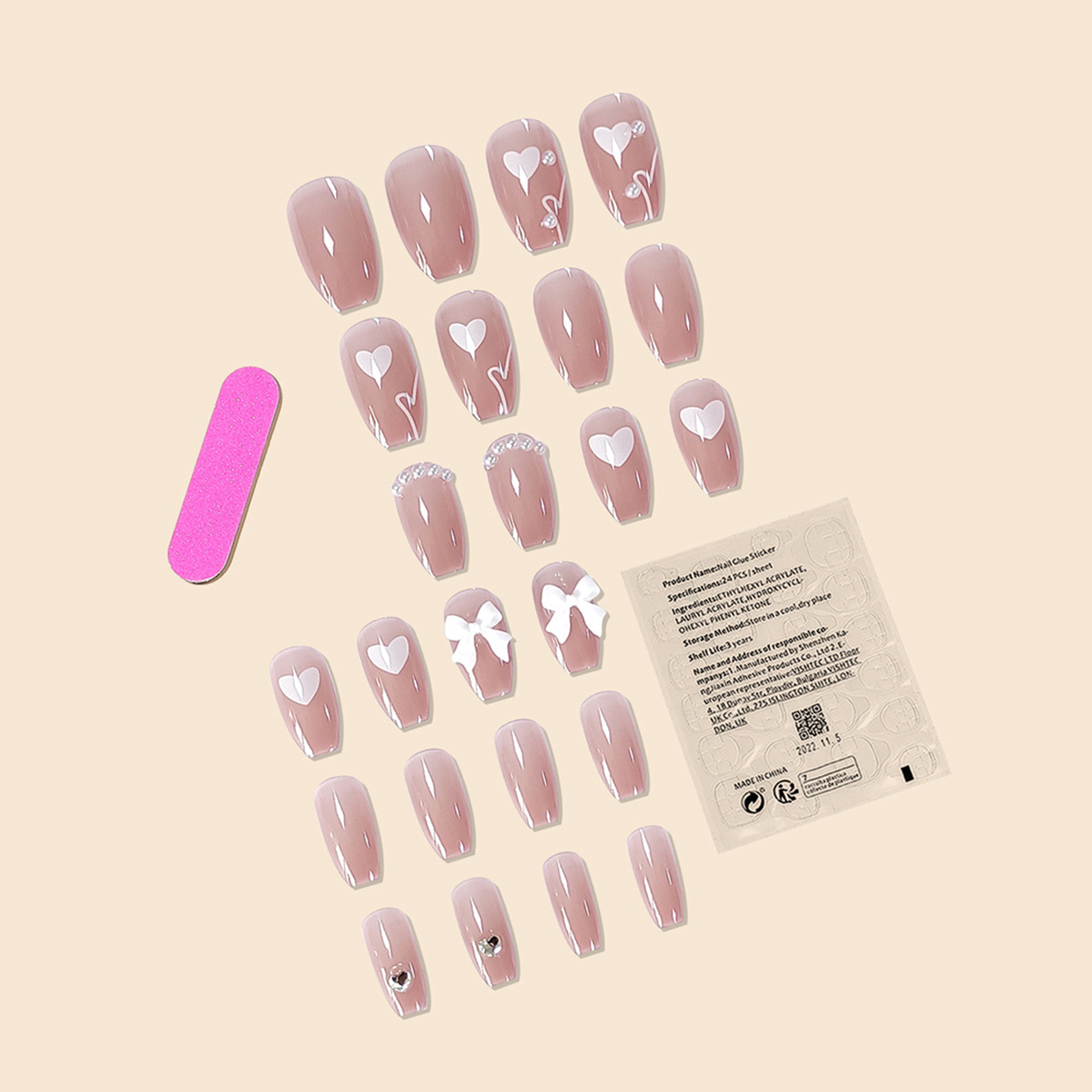 Ribbon Romance Lavender Nails